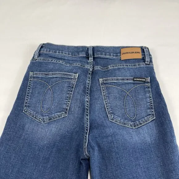 Calvin Klein Jeans Women's Dark Blue Denim Pockets High Rise Skinny Leg Sz: 6/28 - Picture 12 of 16